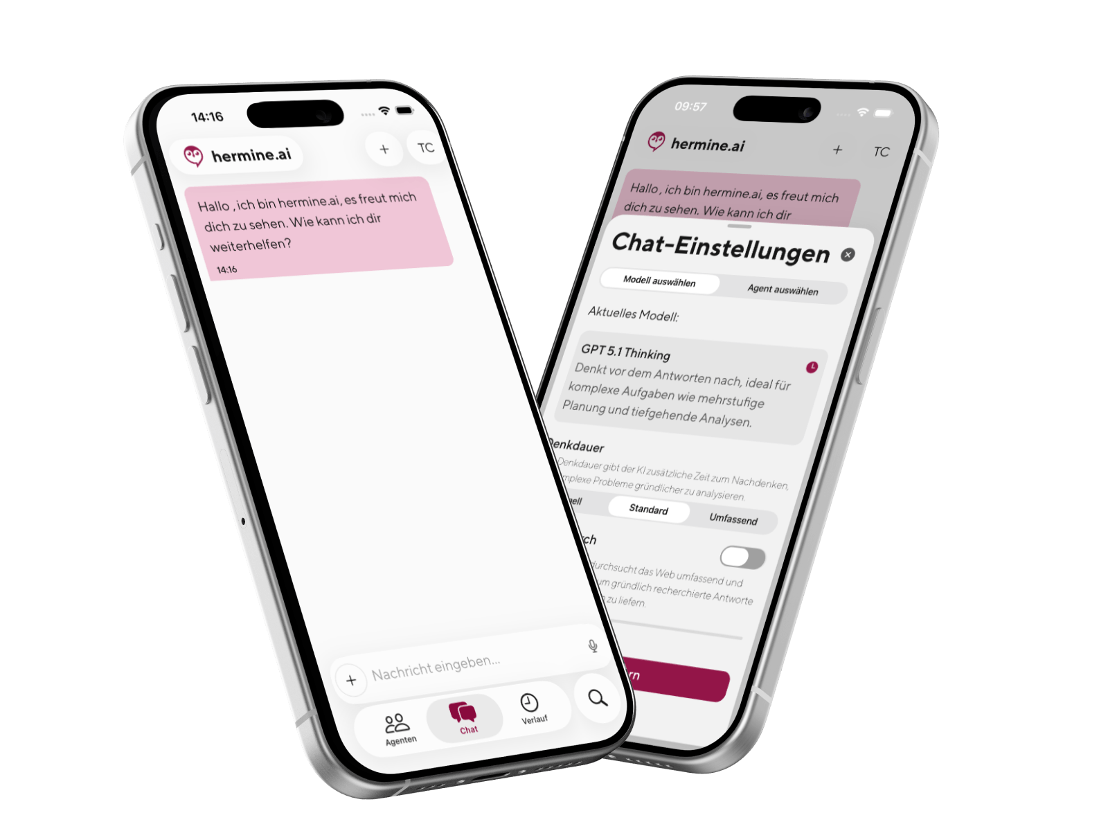 Mobile hermine.ai app 