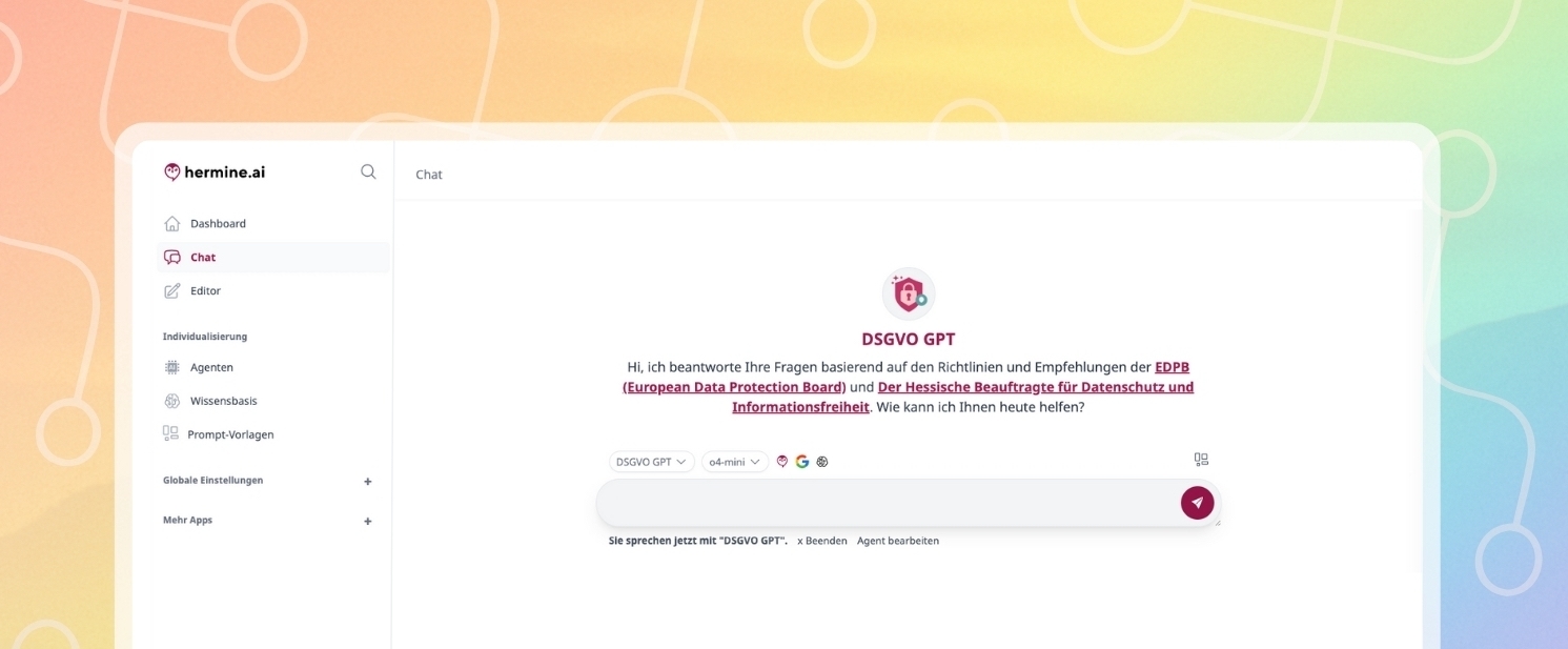 hermine.ai Agent header